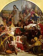 Ford Madox Brown 'Chaucer at the Court of Edward III oil painting on canvas